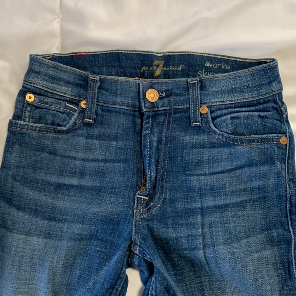 7 for all mankind skinny ankle jeans size 23